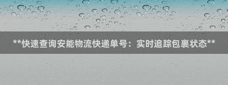 28圈正规吗?：**快速查询安能物流快递单号：实时追踪包裹状